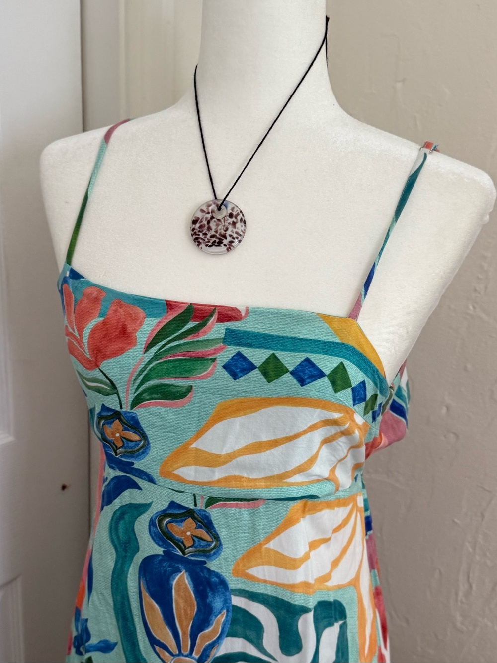 Anthropologie Multicolor Floral Tropical Maxi Dress - Picture 3 of 4